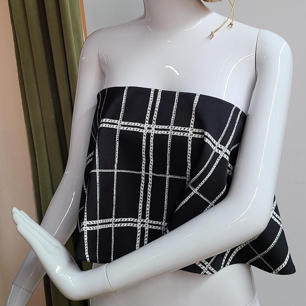 NWT C/MEO Strapless Bustier Shirt